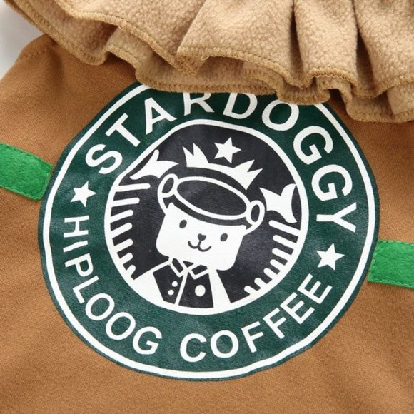 Starbucks Pumpkin Dog Dress Up, Funny Pet Costume Cosplay Halloween Party Sz S - Picture 6 of 10